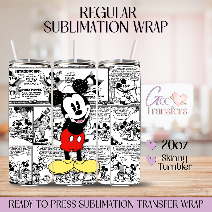 Mice Newspaper - 20oz Regular Sublimation Wrap