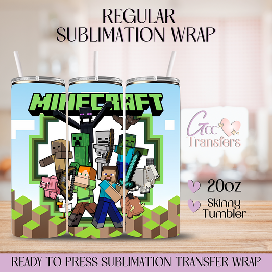 Video Game M-Crafts Characters - 20oz Regular Sublimation Wrap