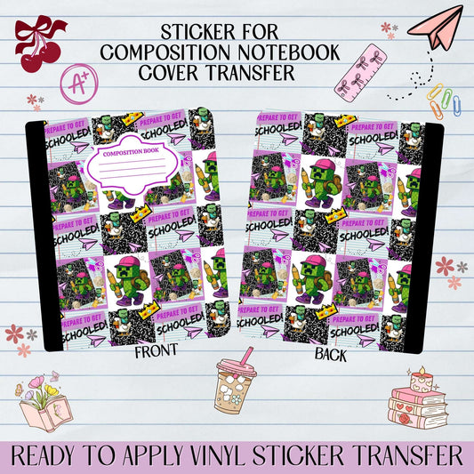 Pink Online Video Game Craft - Sticker for Notebook Cover