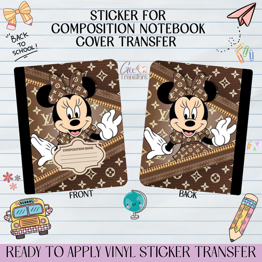 Mice Zipper - Sticker for Notebook Cover