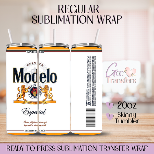 Mexican Beer Modelo - 20oz Regular Sublimation Wrap