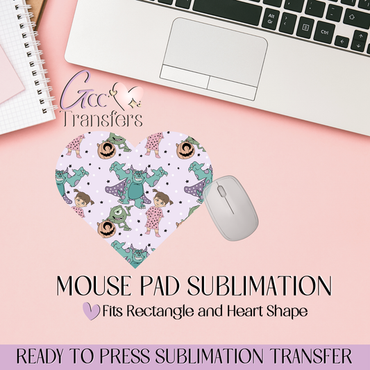 Monster Friends - Mouse Pad Sublimation Transfer