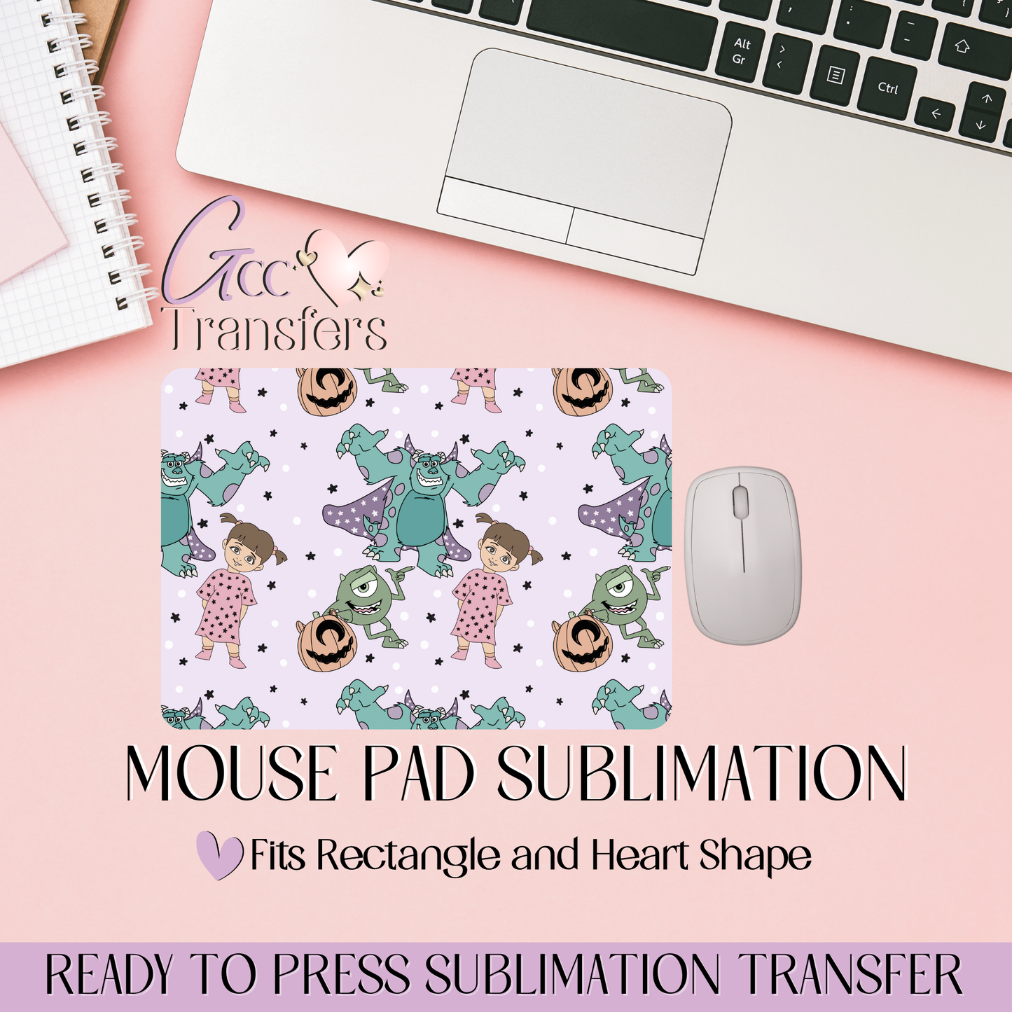 Monster Friends - Mouse Pad Sublimation Transfer