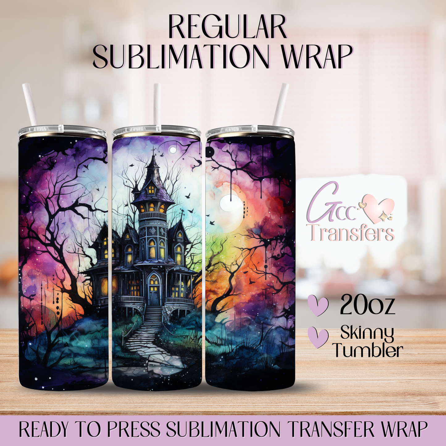 Mysterious Castle Colorful - 20oz Regular Sublimation Wrap