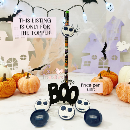 Haunted Face Navy ( (RTS) Straw Topper