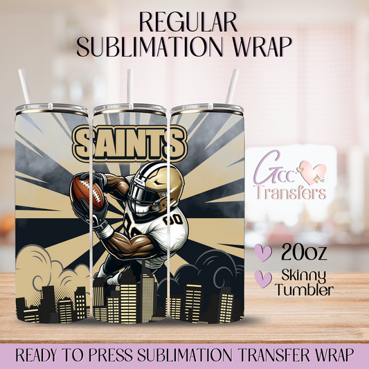 Saints Football Team - 20oz Regular Sublimation Wrap