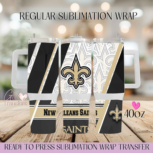 New Orleans Football Team - 40oz Regular Sublimation Wrap