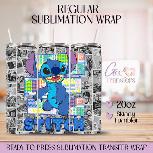 Newspaper Cute Character - 20oz Regular Sublimation Wrap