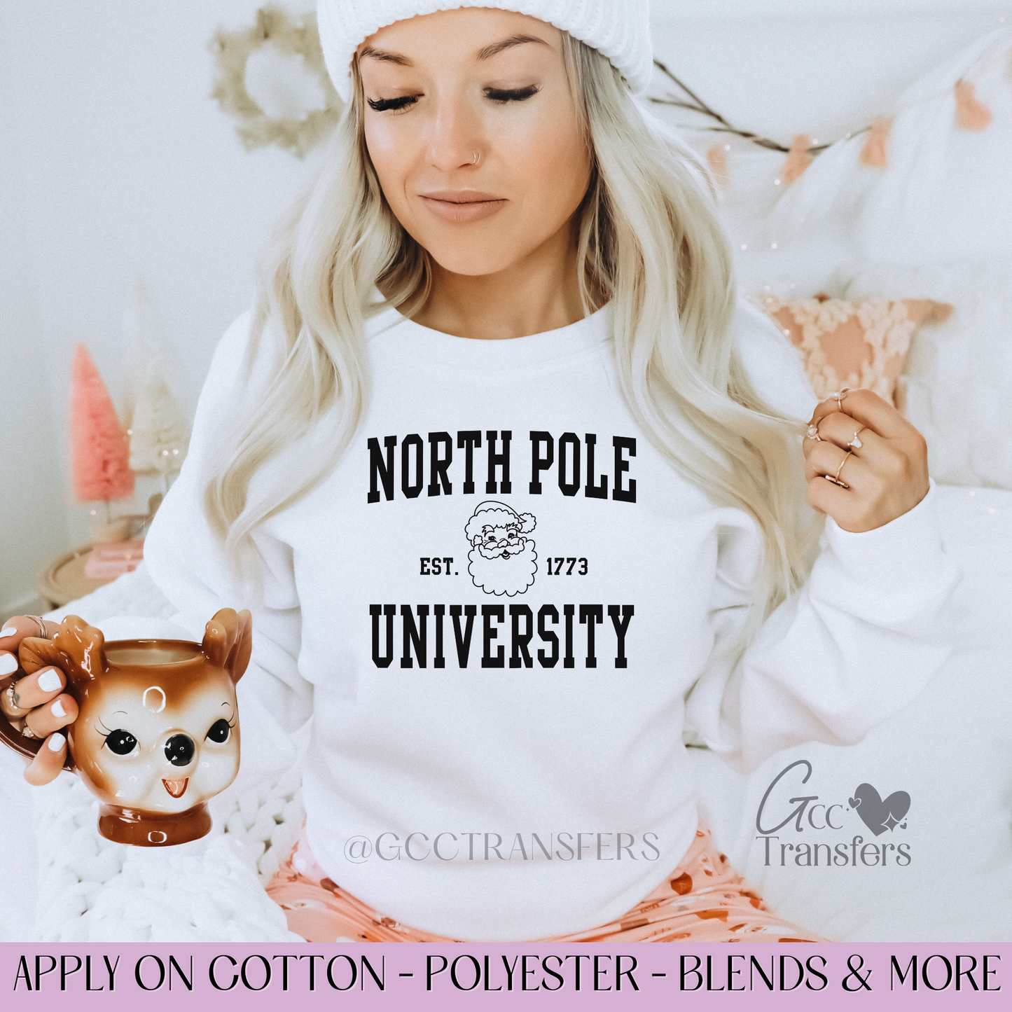 North Pole University - Full Color DTF Transfer