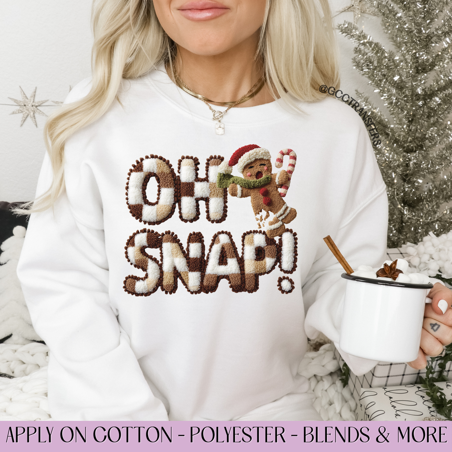 Oh Snap Checkered Crochet Yarn - Full Color DTF Transfer