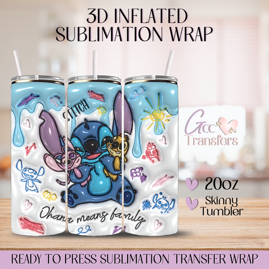 Aloha Hawaii Family  - 20oz 3D Inflated Sublimation Wrap