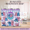 Aloha Island Family Glitter - 20oz 3D Inflated Sublimation Wrap