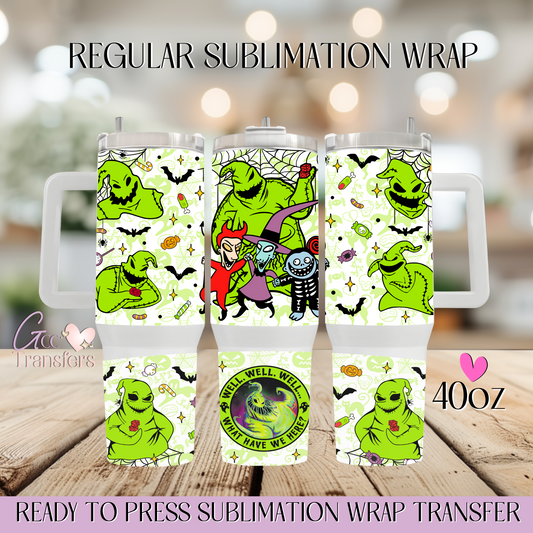 Ugly Green Oogie Cartoon - 40oz Regular Sublimation Wrap
