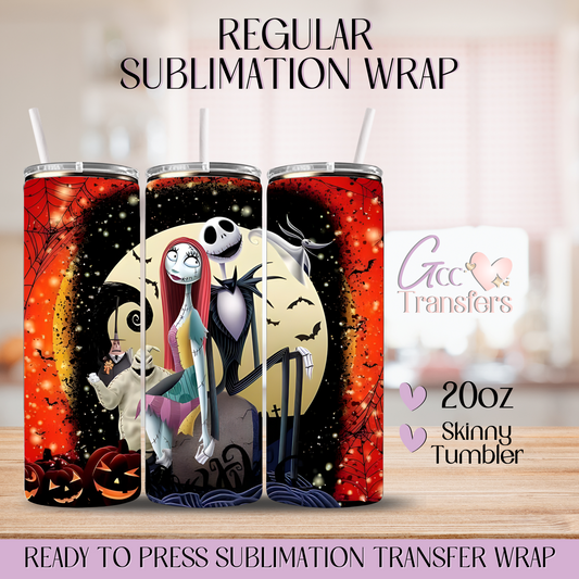 Orange Jack Sally Moon Halloween - 20oz Regular Sublimation Wrap