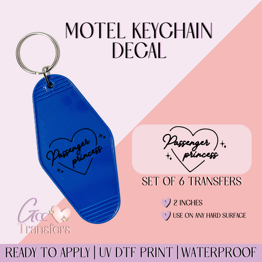 Passenger Princess - Set of 6 (Motel Keychain UV DTF)