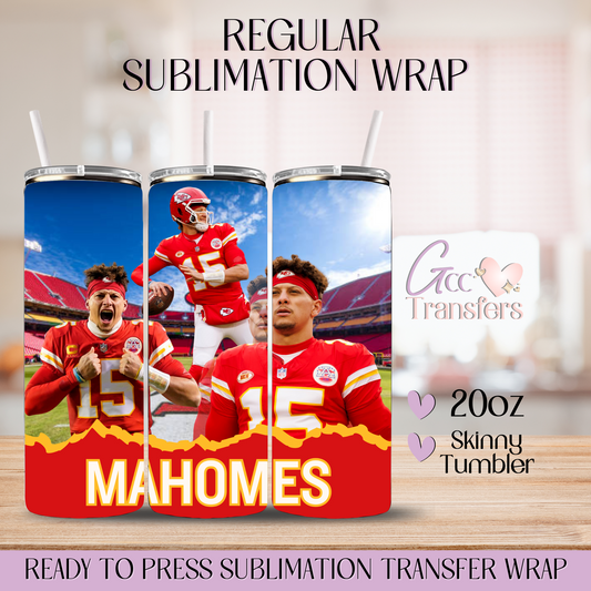 Kansas Football Star PM - 20oz Regular Sublimation Wrap