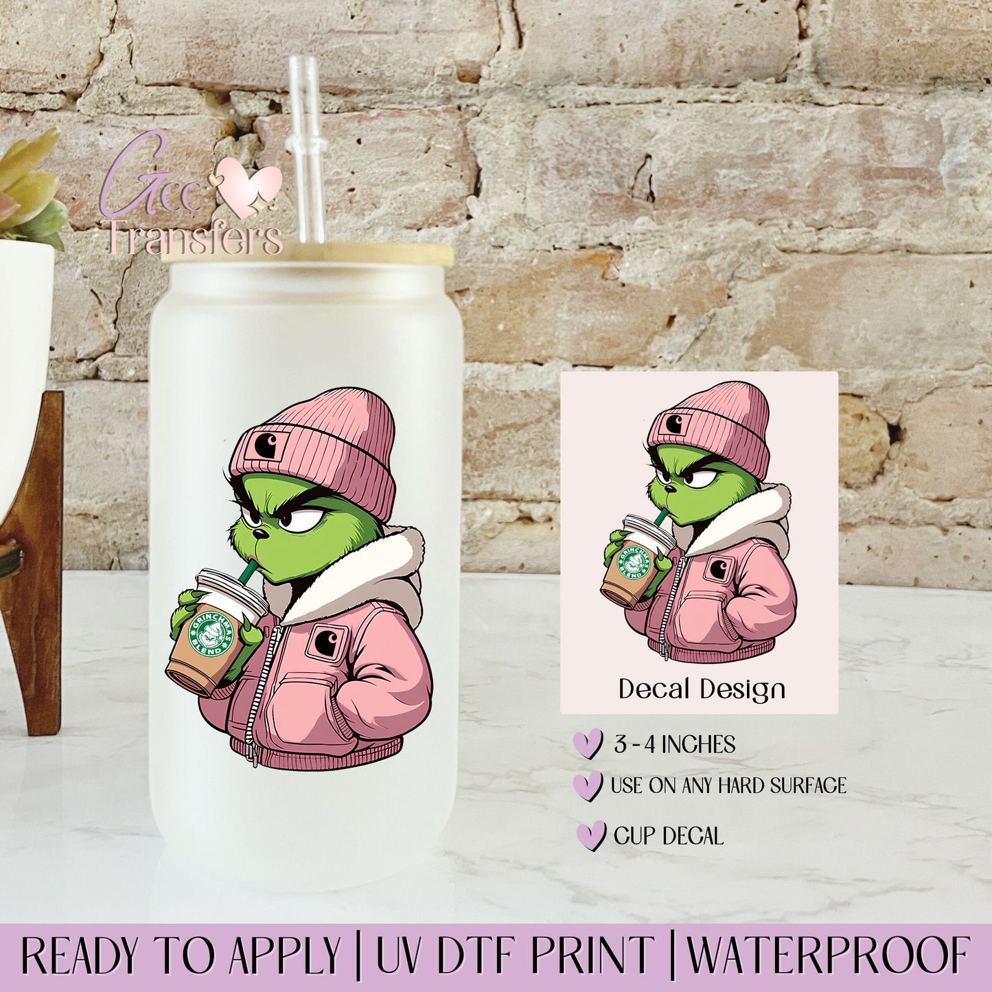 Pink Boujee Cartoons - Decal UVDTF