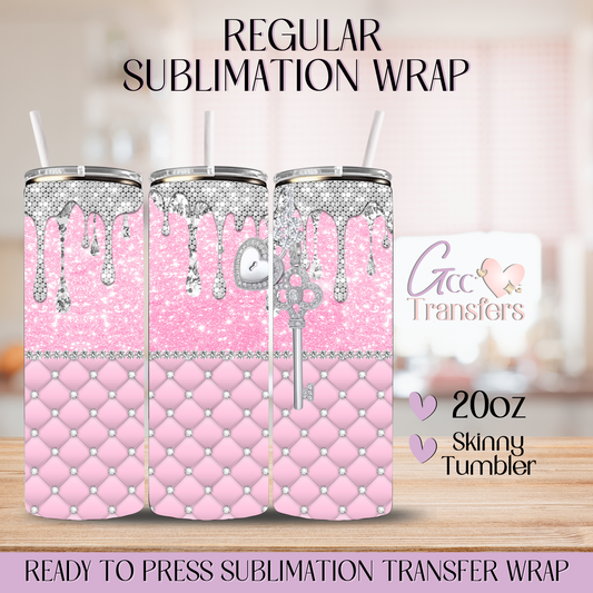 Pink Luxury Bling Fashion - 20oz Regular Sublimation Wrap