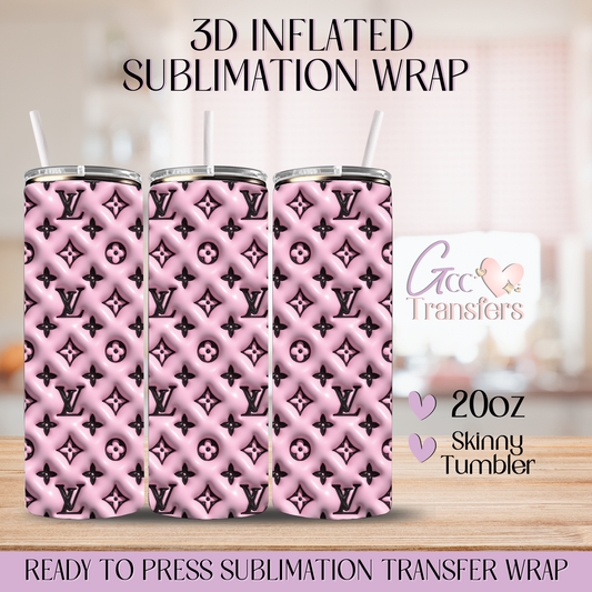 Pink Luxury Design - 20oz 3D Inflated Sublimation Wrap