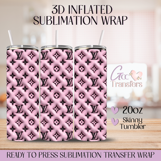 Pink Luxury Design  - 20oz 3D Inflated Sublimation Wrap