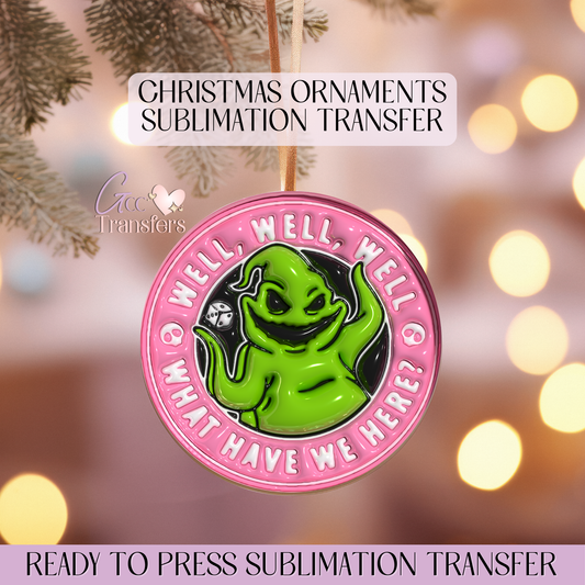 Pink Ugly Cartoon - 3" Inflated Ornament Sublimation Transfer