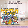 Electric Yellow Cutie - 20oz 3D Inflated Sublimation Wrap