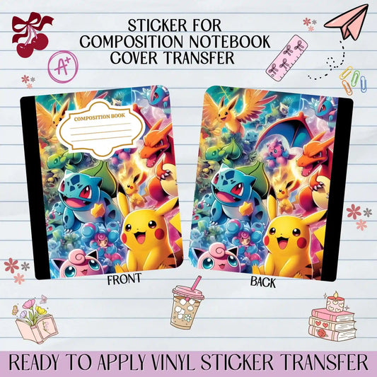 Electric Yellow Character - Sticker for Notebook Cover