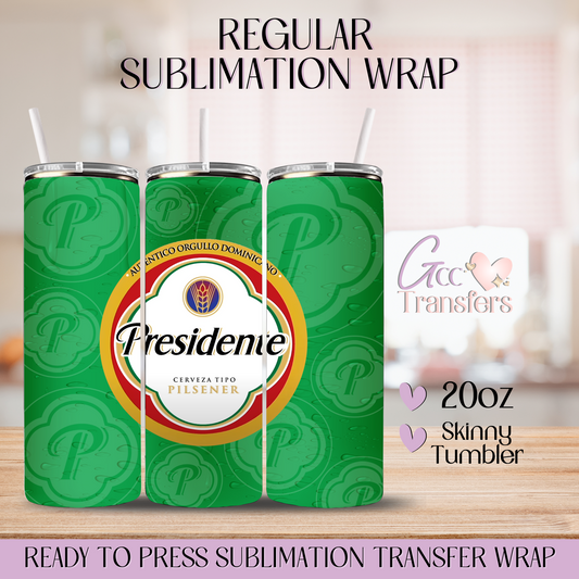 Presidente Beer - 20oz Regular Sublimation Wrap