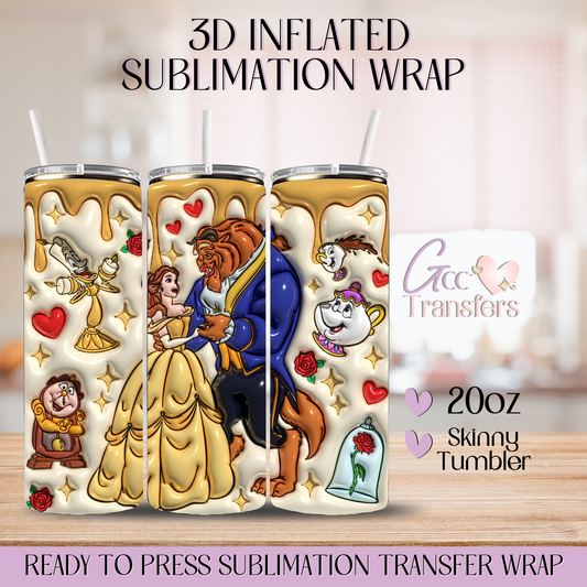 Princess & Beast - 20oz 3D Inflated Sublimation Wrap