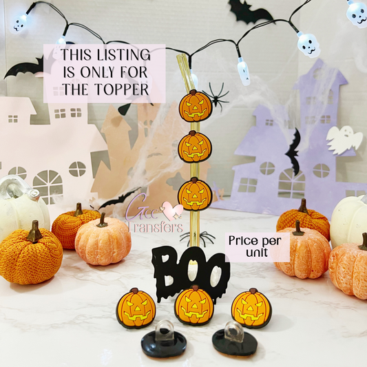 Pumpkin Halloween (RTS) Straw Topper