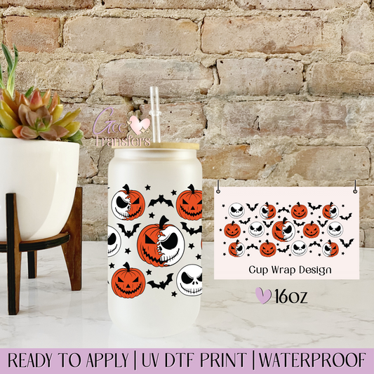 Pumpkin King Vibes Halloween - 16oz UV DTF WRAP