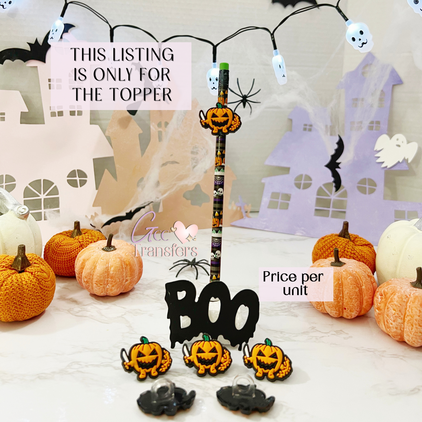 Pumpkin Knife (RTS) Straw Topper