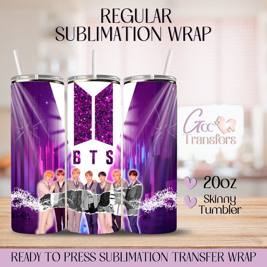 Purple BTS Group - 20oz Regular Sublimation Wrap