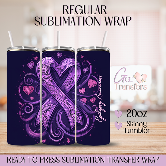 Purple Epilepsy Awareness - 20oz Regular Sublimation Wrap