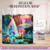 Rainbow Coloful Cute Ponies - 20oz Regular Sublimation Wrap
