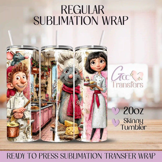 Mice Chef Kitchen Cartoon - 20oz Regular Sublimation Wrap