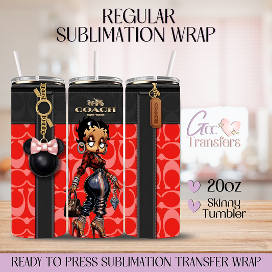 Red Betty Luxury Purse - 20oz Regular Sublimation Wrap