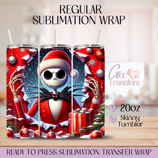 Red Jack Christmas Character  - 20oz Regular Sublimation Wrap