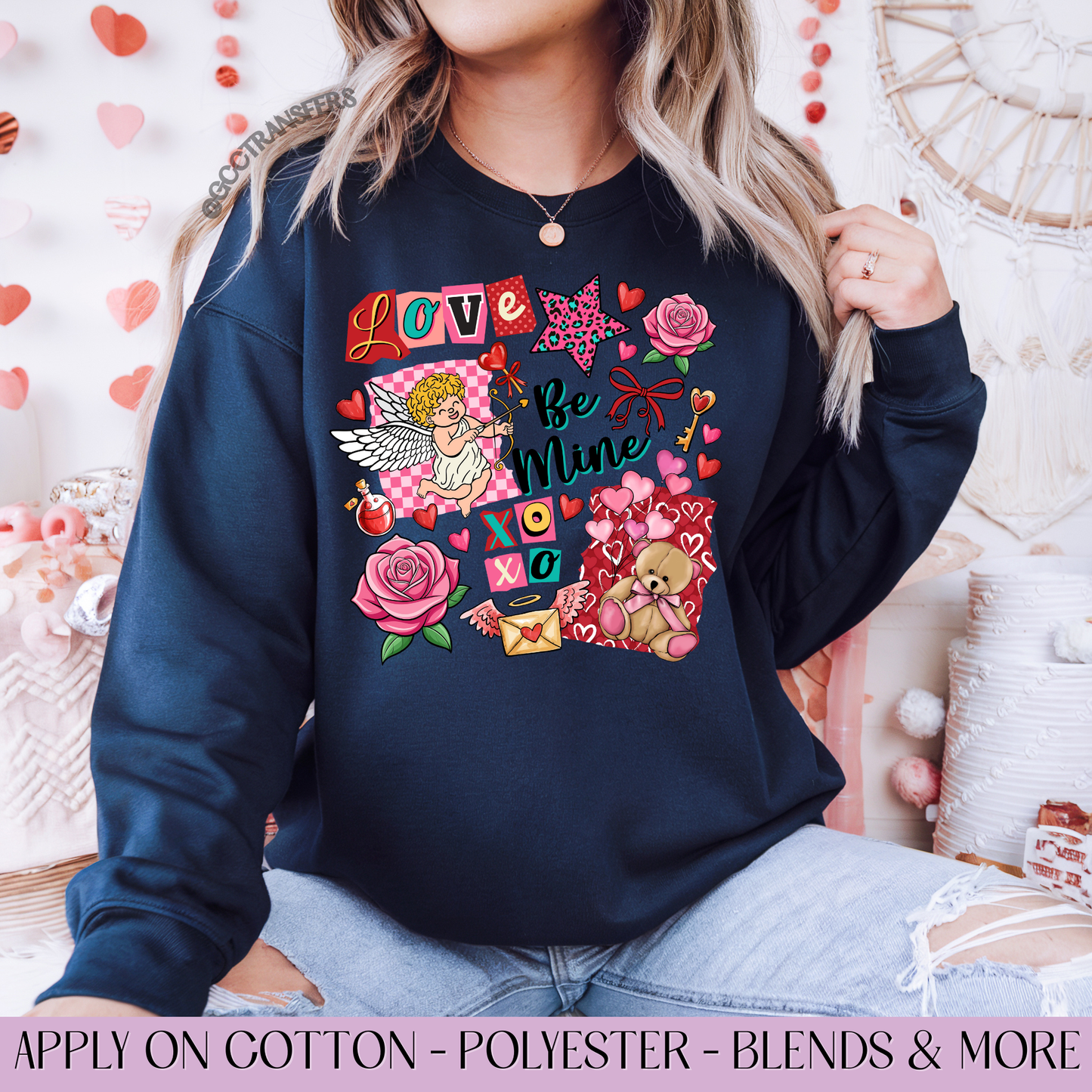 Retro Cupid Be Mine - Full Color DTF Transfer