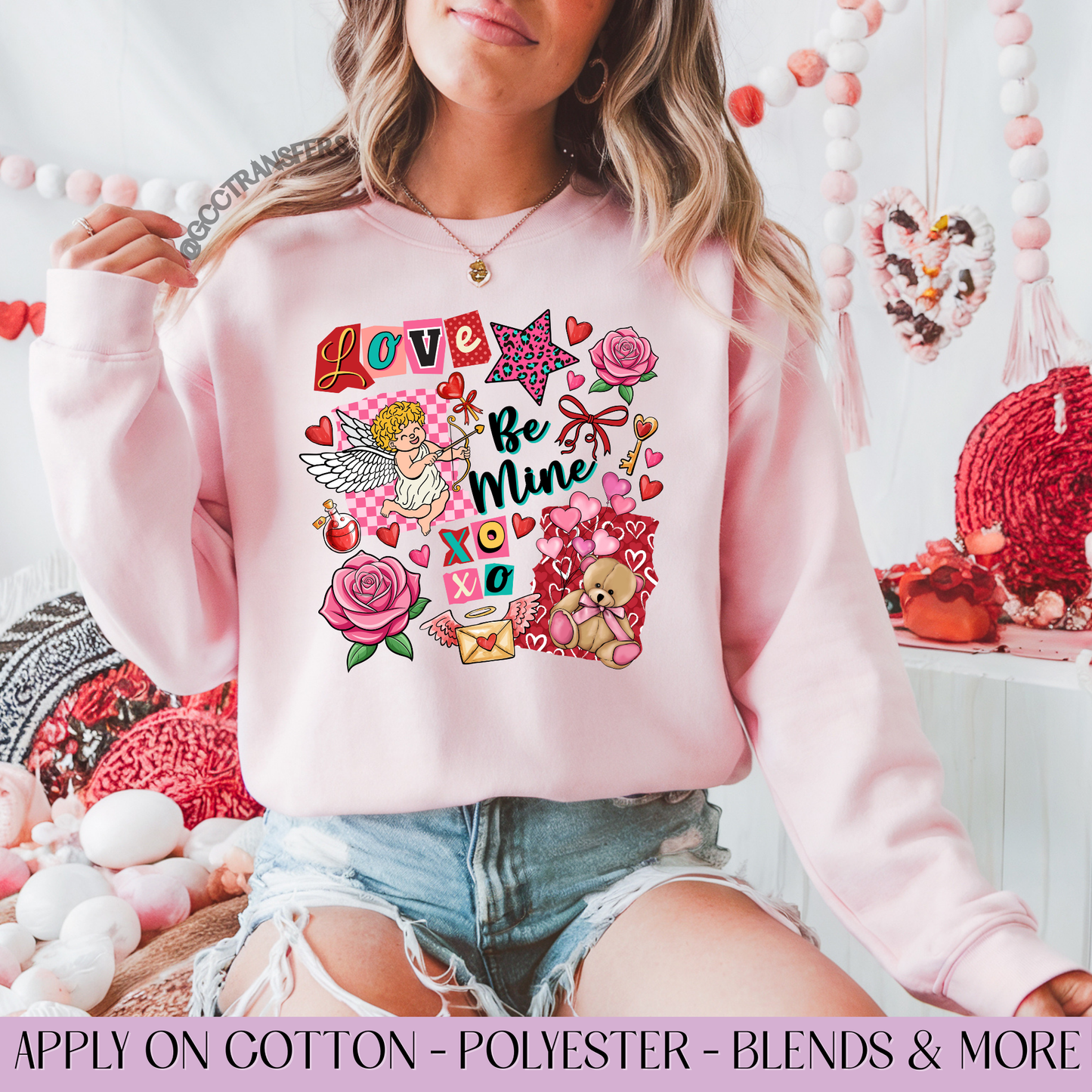 Retro Cupid Be Mine - Full Color DTF Transfer