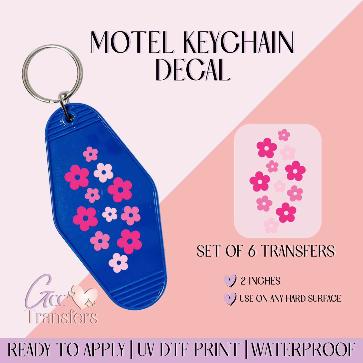 Retro Daisies - Set of 6 (Motel Keychain UV DTF)