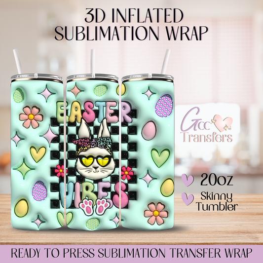 Easter Vibes Checkered - 20oz 3D Inflated Sublimation Wrap