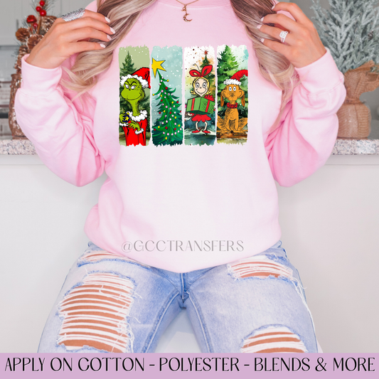 Retro Grinch Character Movie - Full Color DTF Transfer