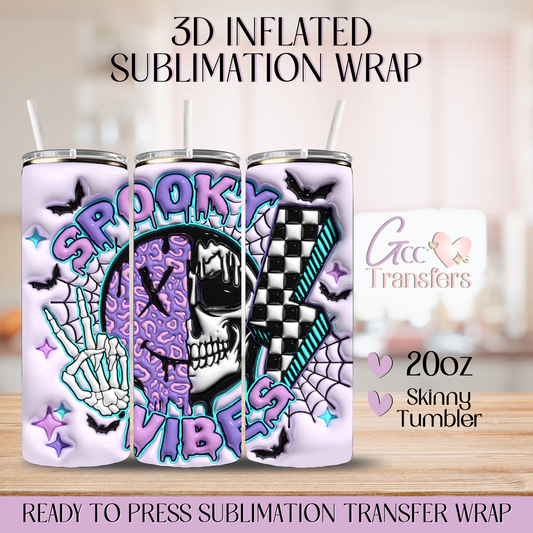 Retro Spooky Vibes - 20oz 3D Inflated Sublimation Wrap