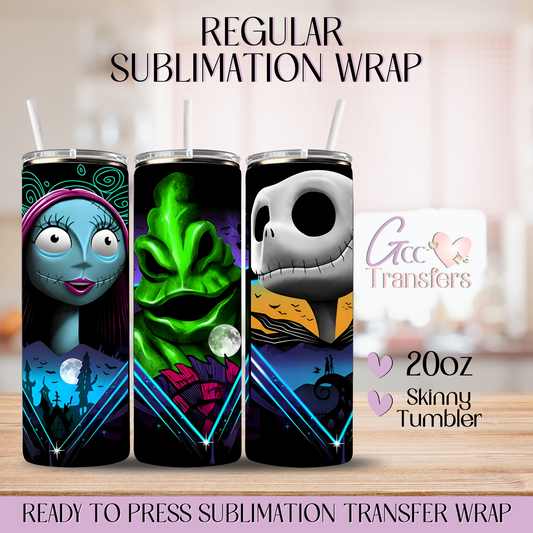 Sally Boogie Jack Faces - 20oz Regular Sublimation Wrap