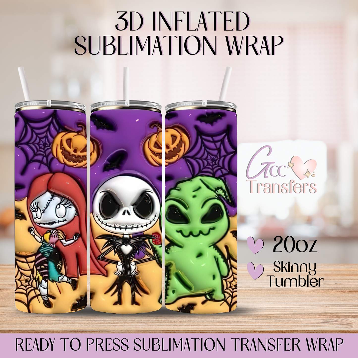 Horror Babies Whimsy & Bones - 20oz 3D Inflated Sublimation Wrap