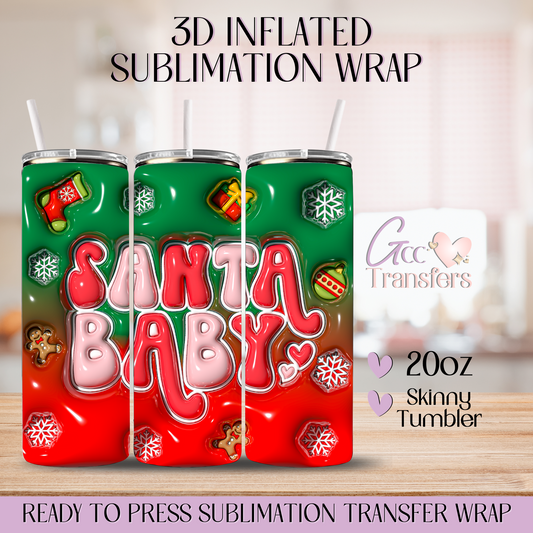 Santa Baby - 20oz 3D Inflated Sublimation Wrap