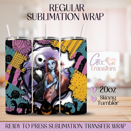 Scraps Jack Sally Colorful - 20oz Regular Sublimation Wrap