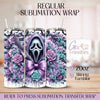 Scream Horror Roses Purple - 20oz Regular Sublimation Wrap