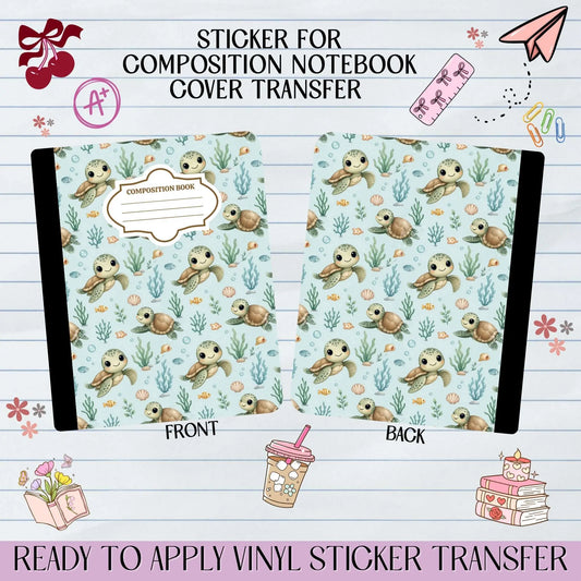 Sea Turtle Sticker for Notebook Cover